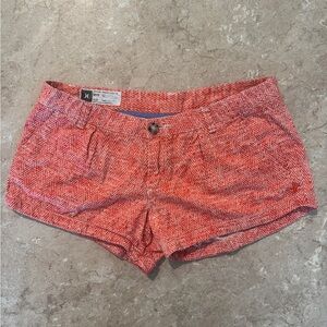 Hurley Red High Waist Shorts Lightweight Summer Essential